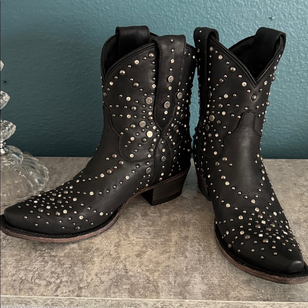 LANE Studded Leather Booties - Picture 5 of 9